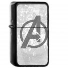 Avengers Logo Art Hero White - Oil Windproof Black Lighters Briquet Encendedor