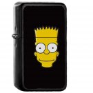 Bart Face Art Illust Dark Simpsons Minimal Simple - Oil Windproof Black Lighters Briquet Encendedor