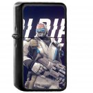 Overwatch Soldier Game Art Illustration - Oil Windproof Black Lighters Briquet Encendedor