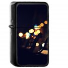 Beach Street Night Lights Bokeh Nature City - Oil Windproof Black Lighters Briquet Encendedor
