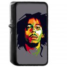Bob Marley Art Illust Music Reggae Celebrity - Oil Windproof Black Lighters Briquet Encendedor
