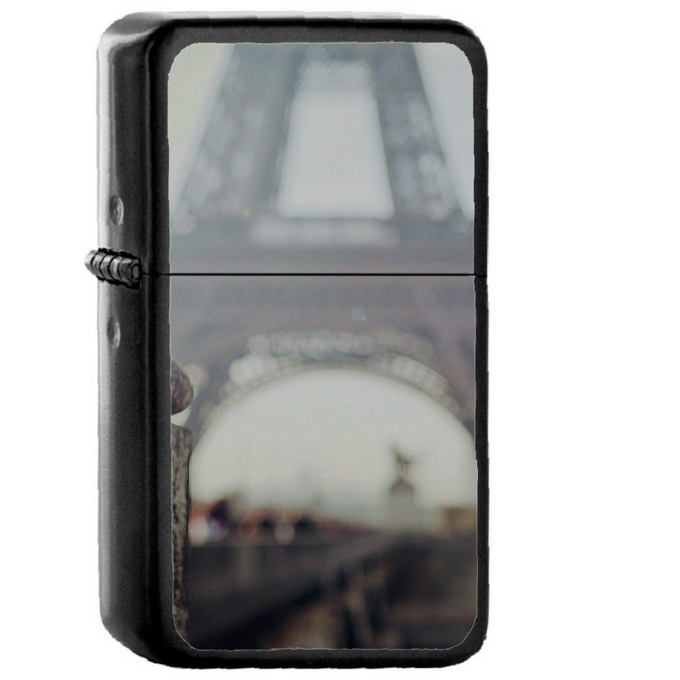 Bokeh Eiffel Tower Paris France Nature - Oil Windproof Black Lighters Briquet Encendedor
