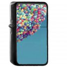 Bubble Color Blue Sky Illustration Art - Oil Windproof Black Lighters Briquet Encendedor