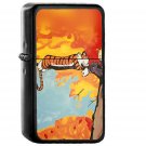 Calvin And Hobbes Tree Nap Illust Art - Oil Windproof Black Lighters Briquet Encendedor