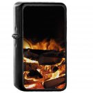 Camp Fire Night Nature - Oil Windproof Black Lighters Briquet Encendedor
