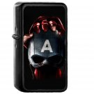 Captain America Civilwar Art Ironman Hero - Oil Windproof Black Lighters Briquet Encendedor