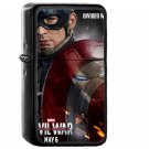 Captain America Divide Dont Marvel Art Illustration - Oil Windproof Black Lighters Briquet Encendedor