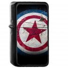 Captain America Marvel Hero Disney Art Illustration - Oil Windproof Black Lighters Briquet Encendedor