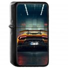 Car Lamborghini Yellow Art - Oil Windproof Black Lighters Briquet Encendedor
