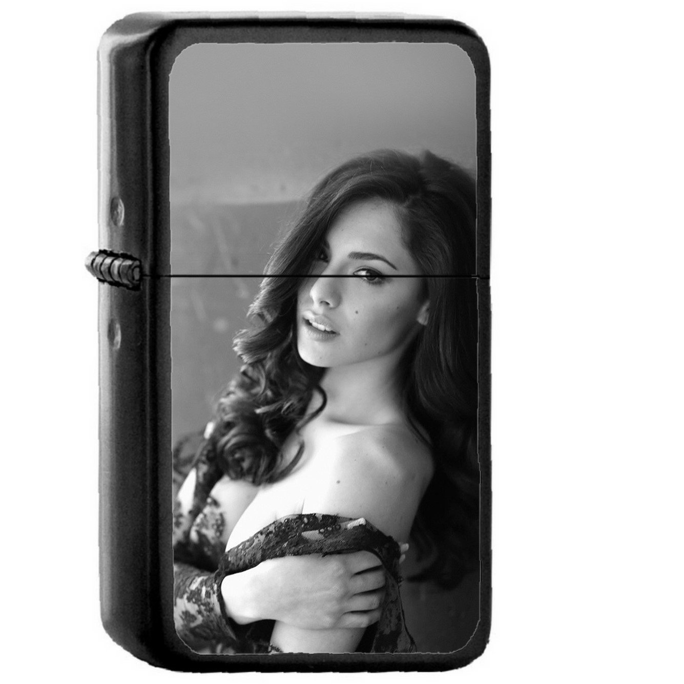 Carlotta Maggiorana Model Dark Sexy - Oil Windproof Black Lighters Briquet Encendedor