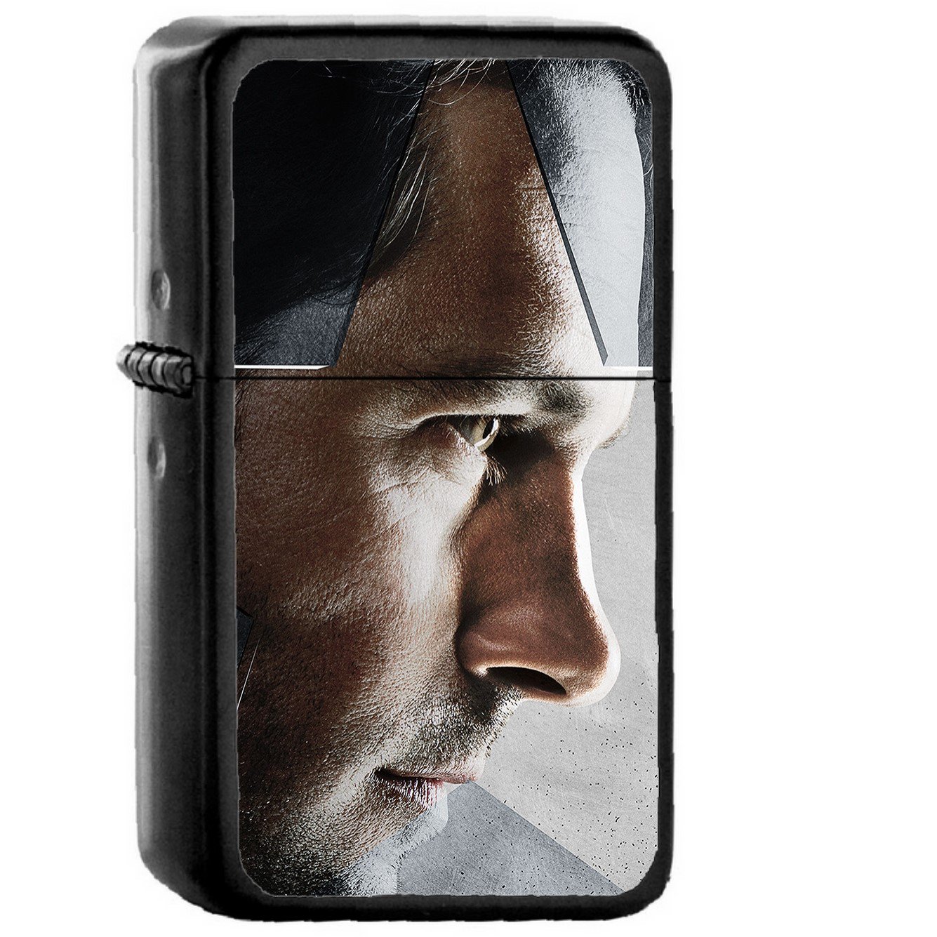 Civil War Marvel Face Art Post Film - Oil Windproof Black Lighters Briquet Encendedor