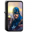 Comics Avengers Illust Art Hero Marvels - Oil Windproof Black Lighters Briquet Encendedor
