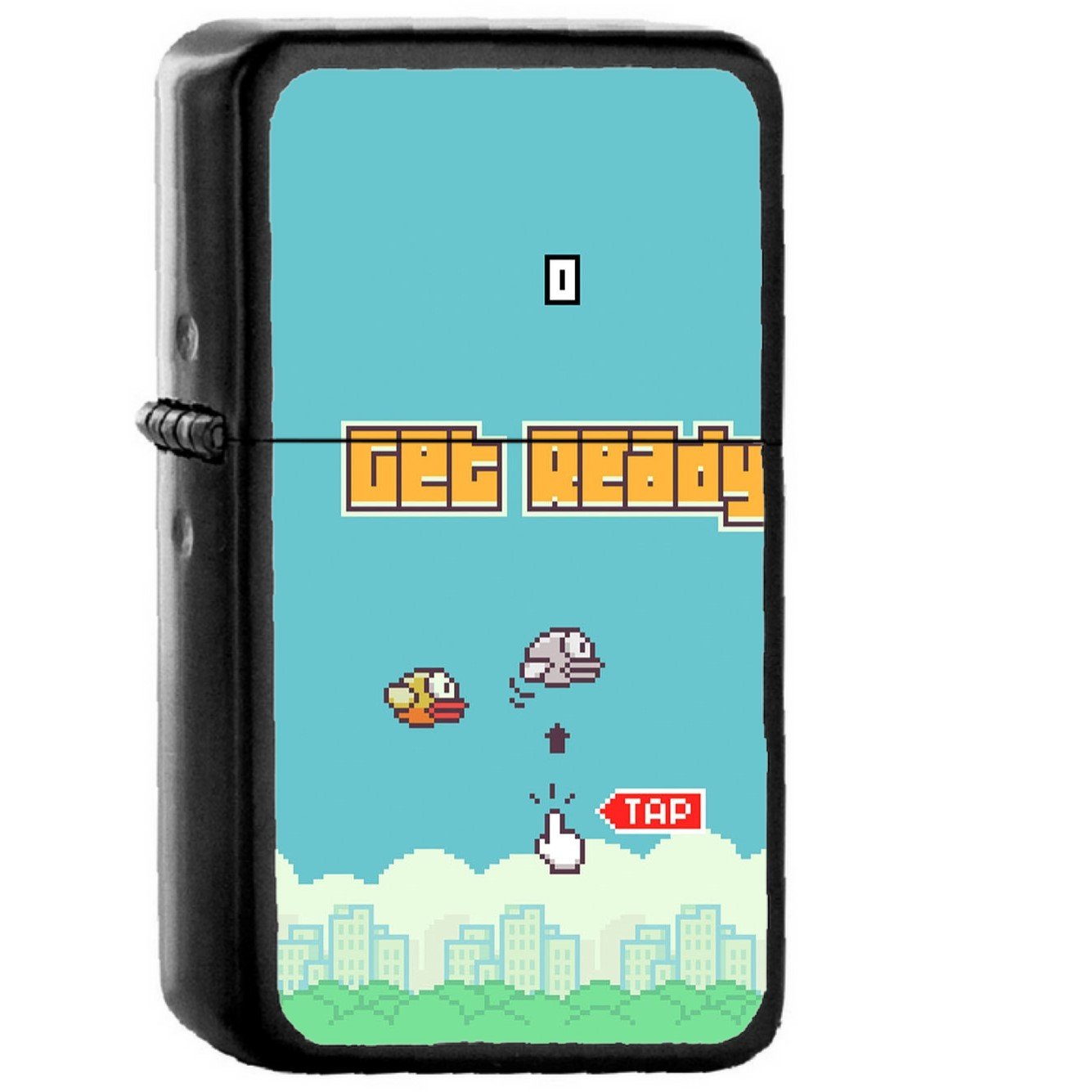 Damn Flappy Bird Game - Oil Windproof Black Lighters Briquet Encendedor