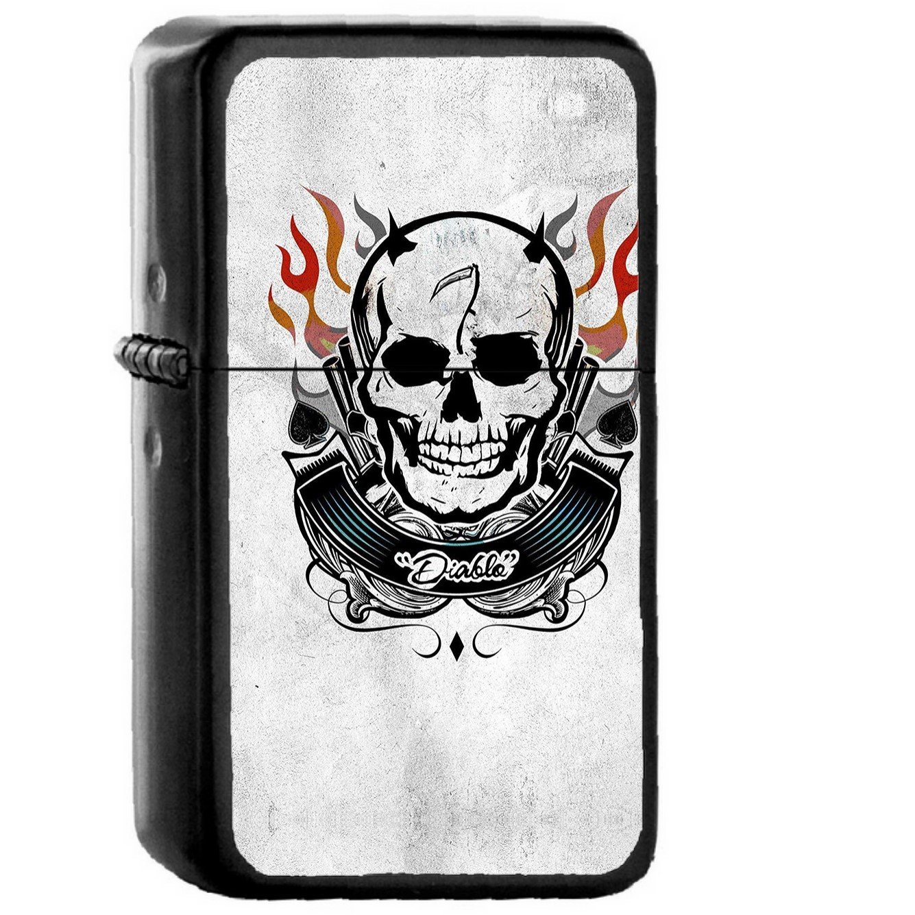 Diablo Suicide Squad Poster Logo Art Illustration - Oil Windproof Black Lighters Briquet Encendedor