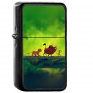 Disney Hakuna Matata Simba Lion King Animal Illustration - Oil Windproof Black Lighters Briquet Encendedor