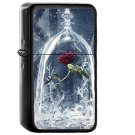 Disney Beauty Beast Art Illustration - Oil Windproof Black Lighters Briquet Encendedor