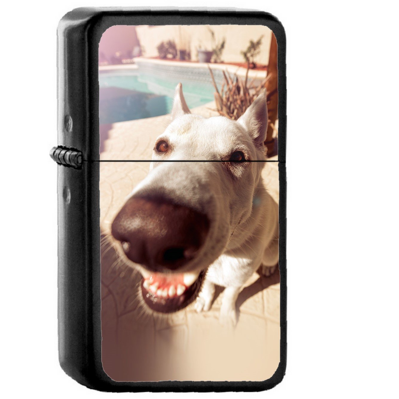 Dog Cute Face Animal Nature Nose - Oil Windproof Black Lighters Briquet Encendedor