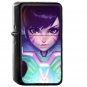 Dva Cute Game Overwatch Illustration Art - Oil Windproof Black Lighters Briquet Encendedor