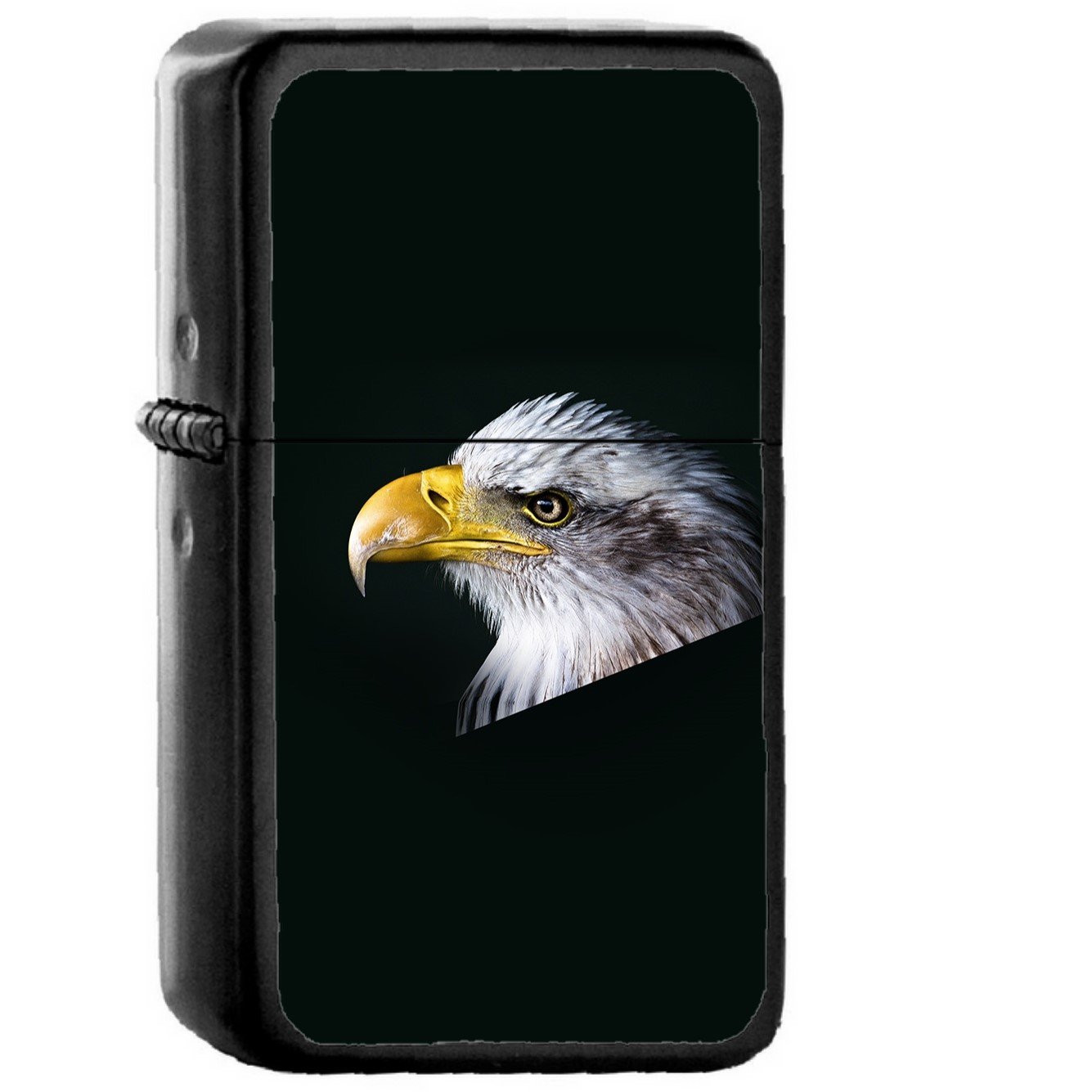 Eagle Dark Animal Bird Face - Oil Windproof Black Lighters Briquet Encendedor