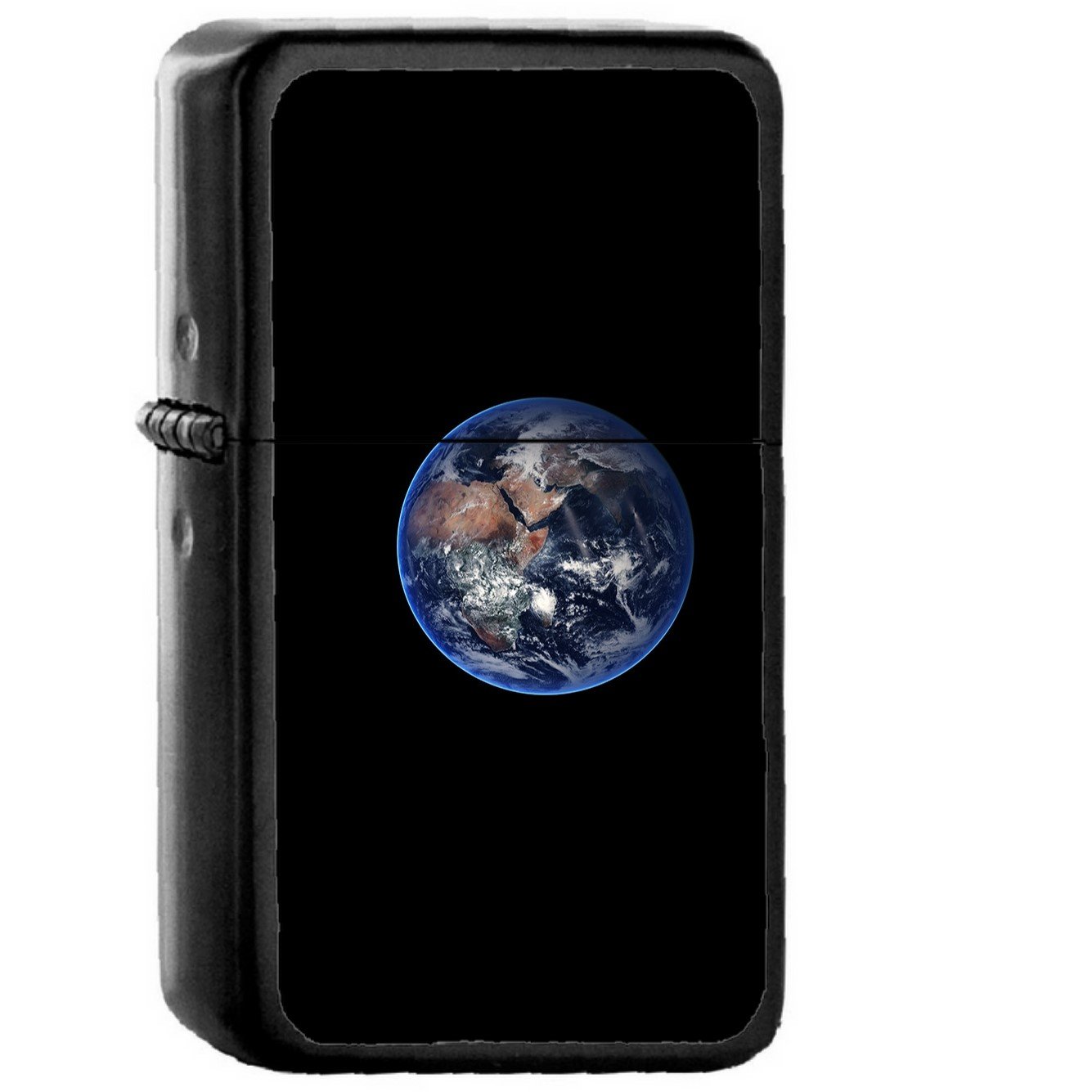 Earth Minimal Nature Art Space Dark - Oil Windproof Black Lighters Briquet Encendedor