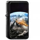 Earth Space Art - Oil Windproof Black Lighters Briquet Encendedor