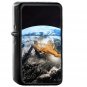 Earth Space Art - Oil Windproof Black Lighters Briquet Encendedor