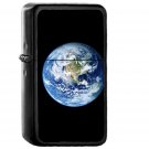 Earth Space Illustration Art - Oil Windproof Black Lighters Briquet Encendedor