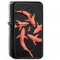 Fish Pink Rose Gold Shark Art Illustration - Oil Windproof Black Lighters Briquet Encendedor