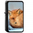 Fox Cold Winter Red Nature Animal - Oil Windproof Black Lighters Briquet Encendedor