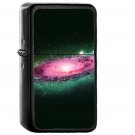 Galaxy Space Art Illust Planets Dark Green - Oil Windproof Black Lighters Briquet Encendedor