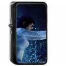 Ghost In Shell Blue Film Hero Illustration Art - Oil Windproof Black Lighters Briquet Encendedor