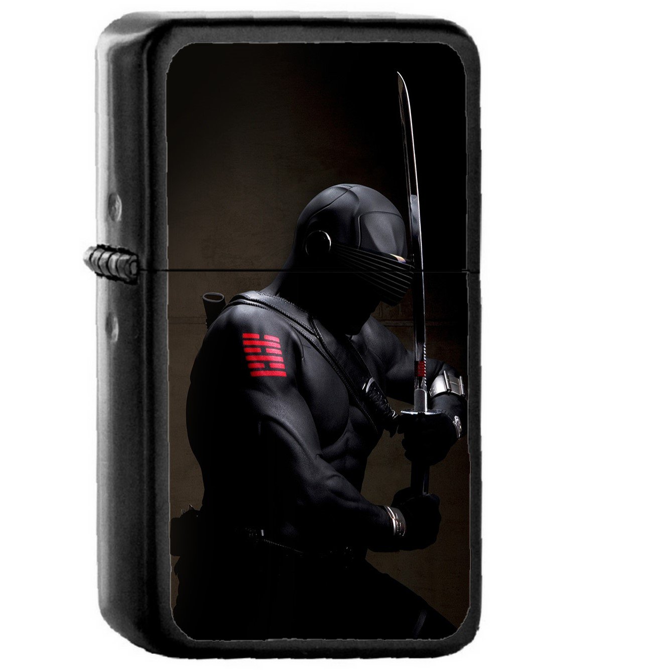 Gi Joe Snake Eye Ninja Art Dark Hero - Oil Windproof Black Lighters Briquet Encendedor