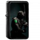 Gi Joe Snake Eye Ninja Art Dark Hero Green - Oil Windproof Black Lighters Briquet Encendedor