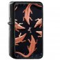 Gold Red Alligator Frog Illustration Art - Oil Windproof Black Lighters Briquet Encendedor