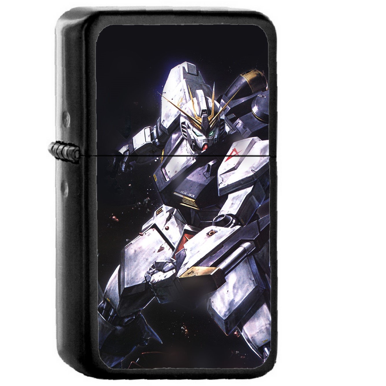 Anime Gundam Rx Illust Toy Space Art - Oil Windproof Black Lighters Briquet Encendedor