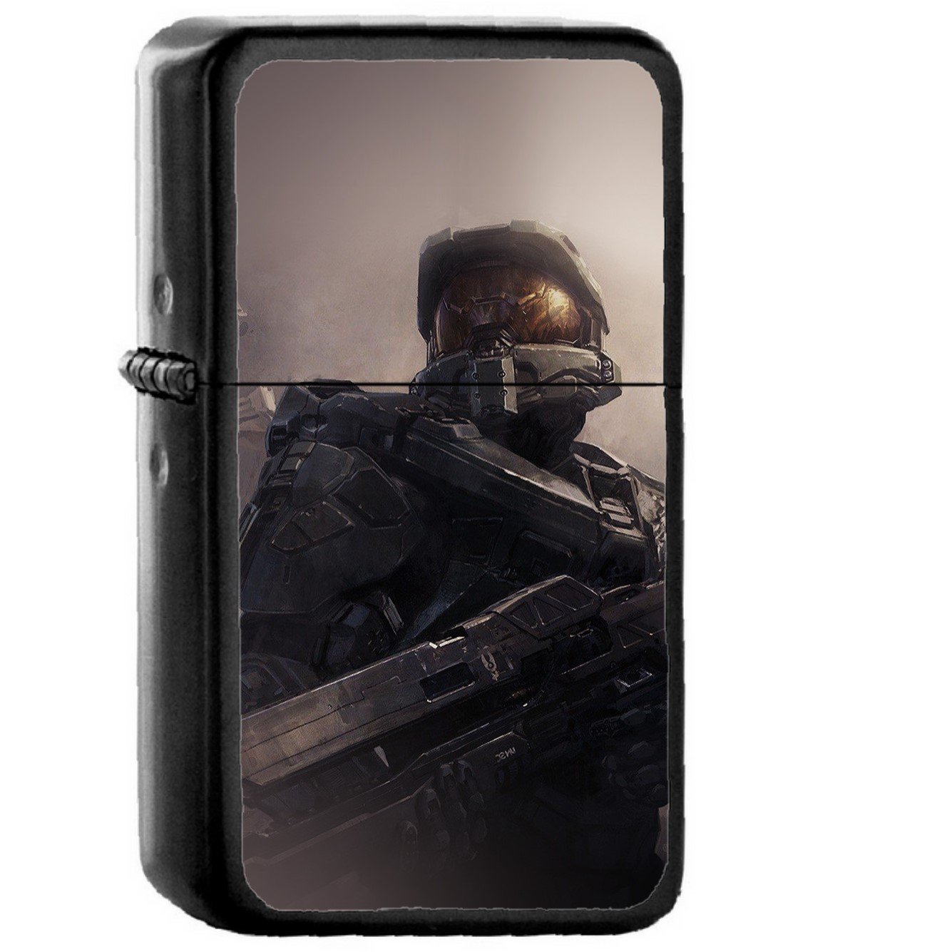 Halo Cc Hero Game Illust Art - Oil Windproof Black Lighters Briquet Encendedor