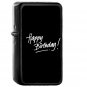 Happy Birthday Dark Event Writing - Oil Windproof Black Lighters Briquet Encendedor