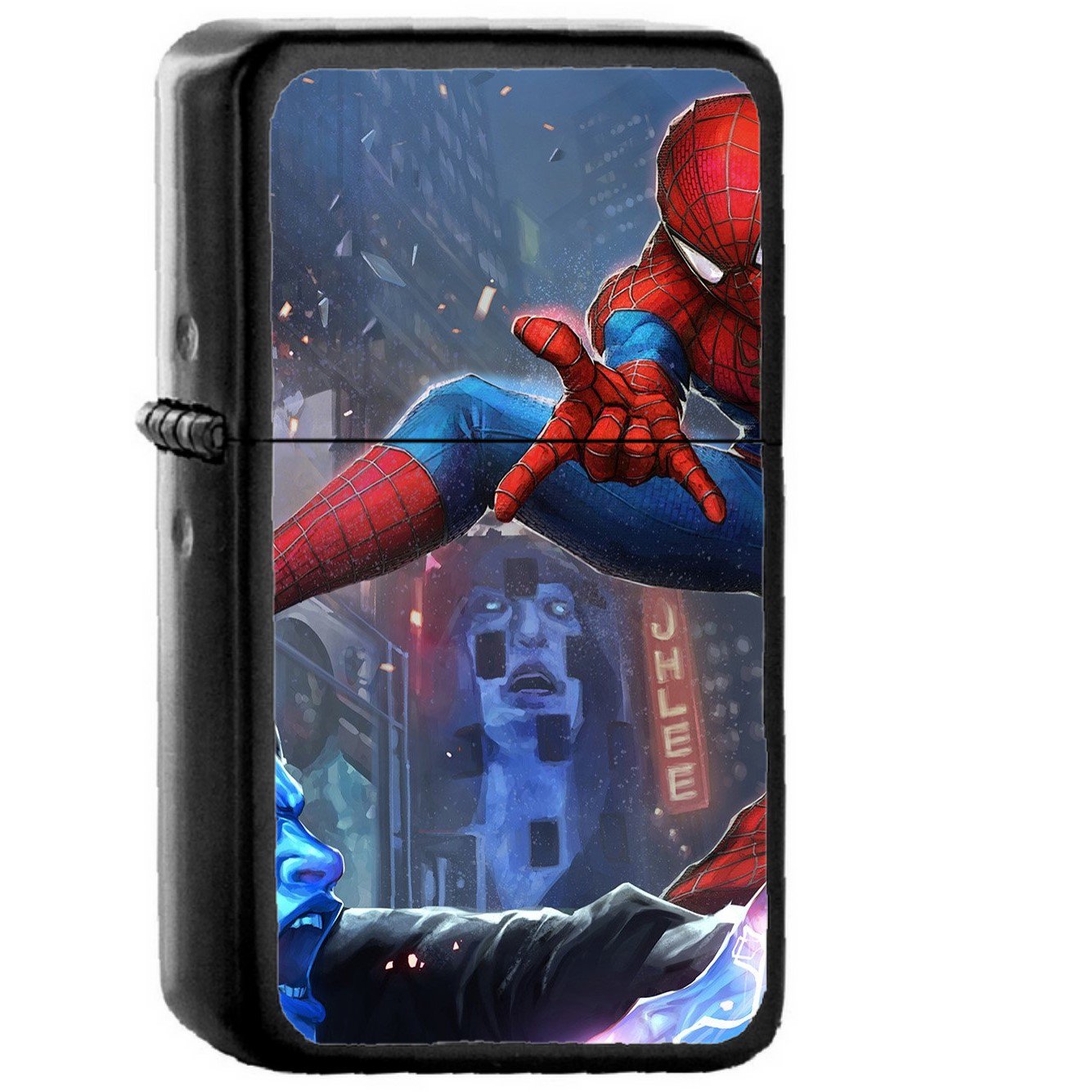 Hero Spiderman Marvel Art - Oil Windproof Black Lighters Briquet Encendedor