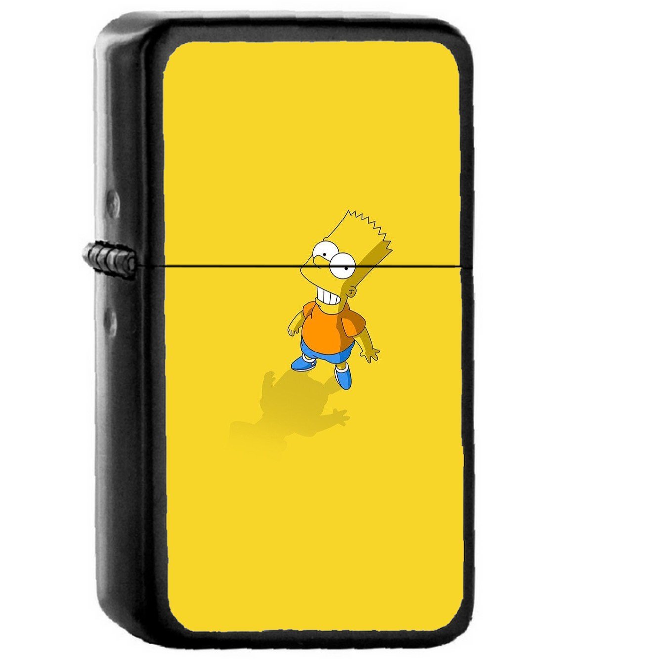 Hi I Am Bart Simpsons Minimal Cartoon - Oil Windproof Black Lighters Briquet Encendedor