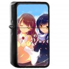High School Girl Cute Illustration Art - Oil Windproof Black Lighters Briquet Encendedor