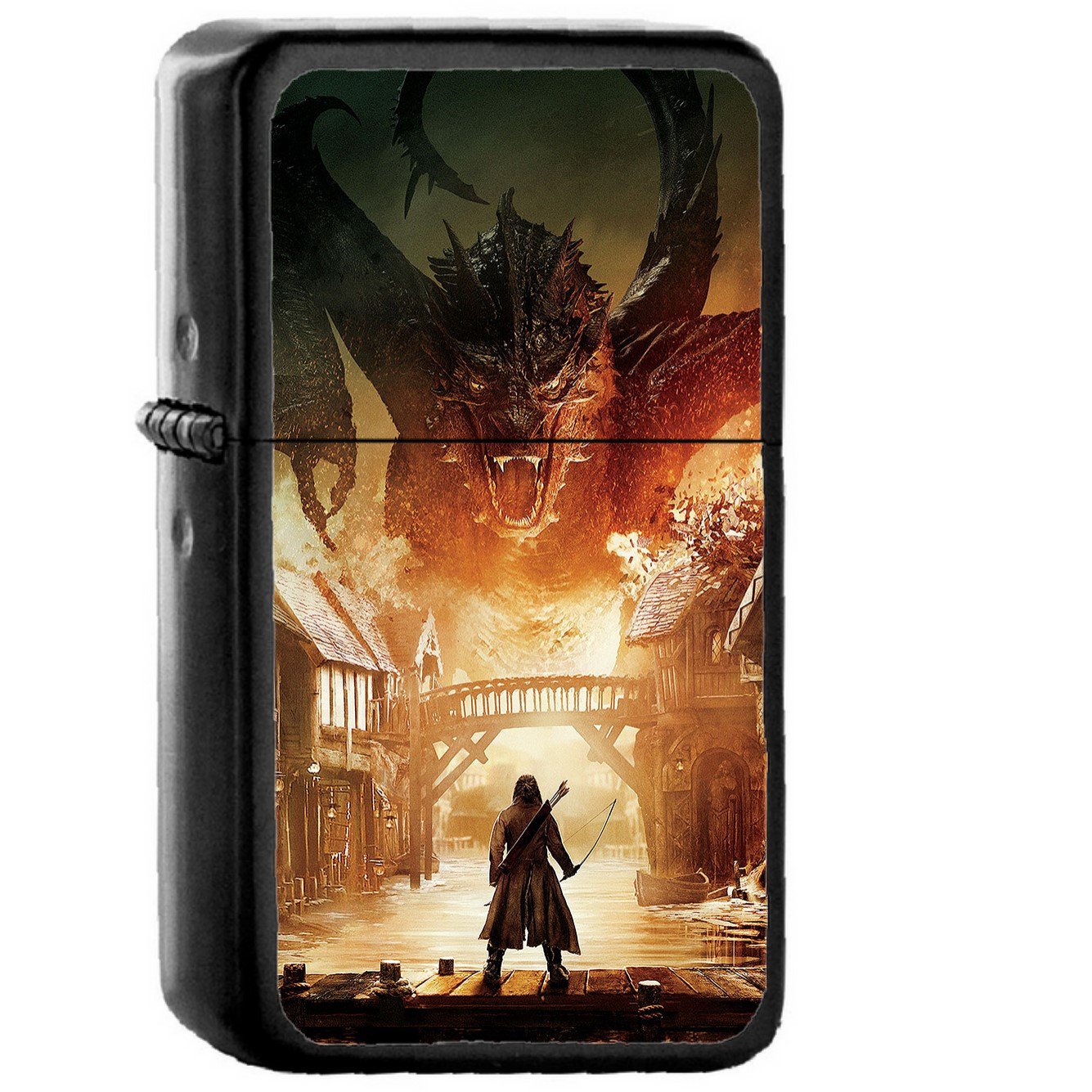 Hobbit The Battle Five Armies Art Poster - Oil Windproof Black Lighters Briquet Encendedor