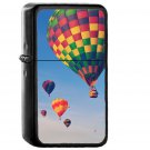 Hot Air Balloon Party Nature Sky - Oil Windproof Black Lighters Briquet Encendedor