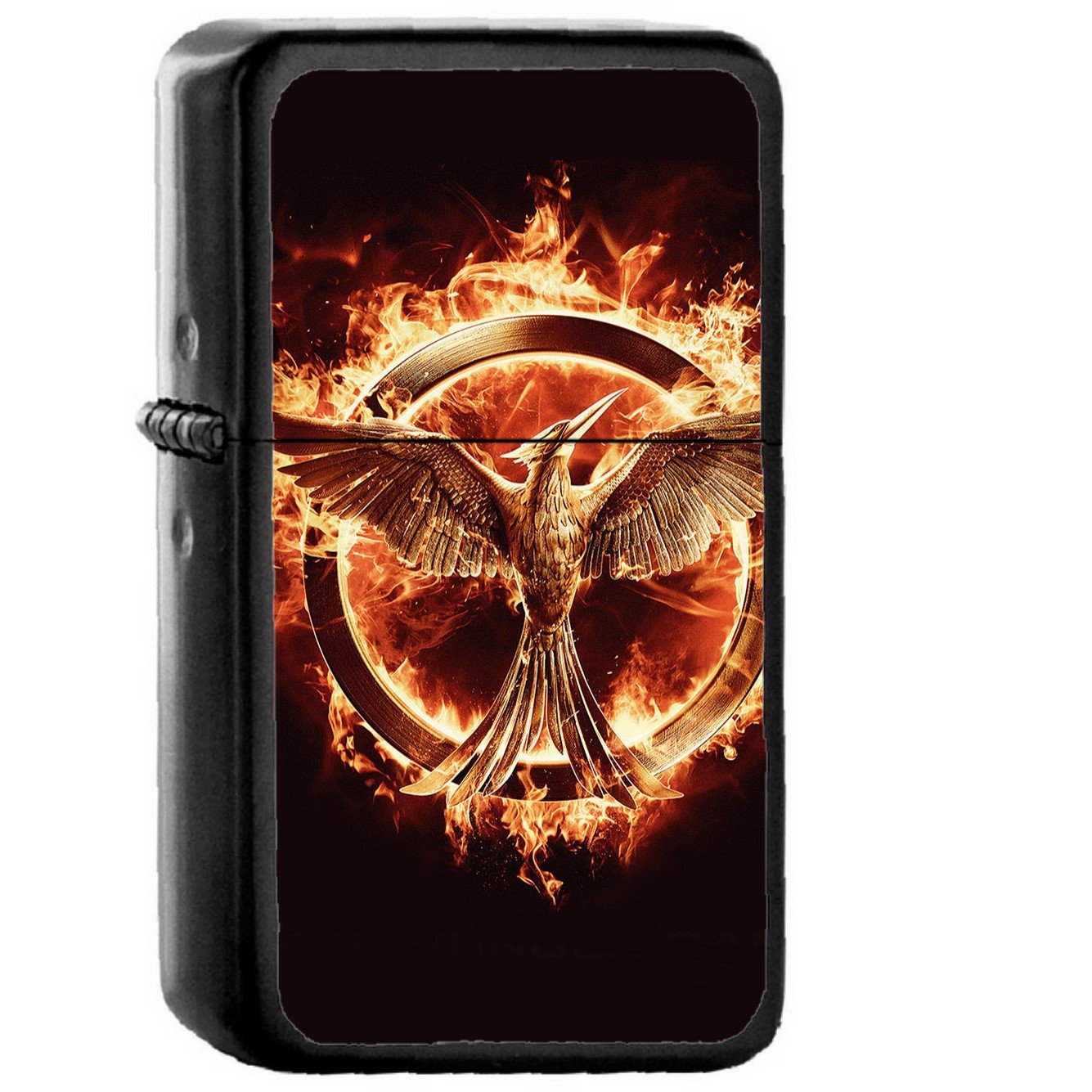Hunger Games Mockingjay Logo Art - Oil Windproof Black Lighters Briquet Encendedor