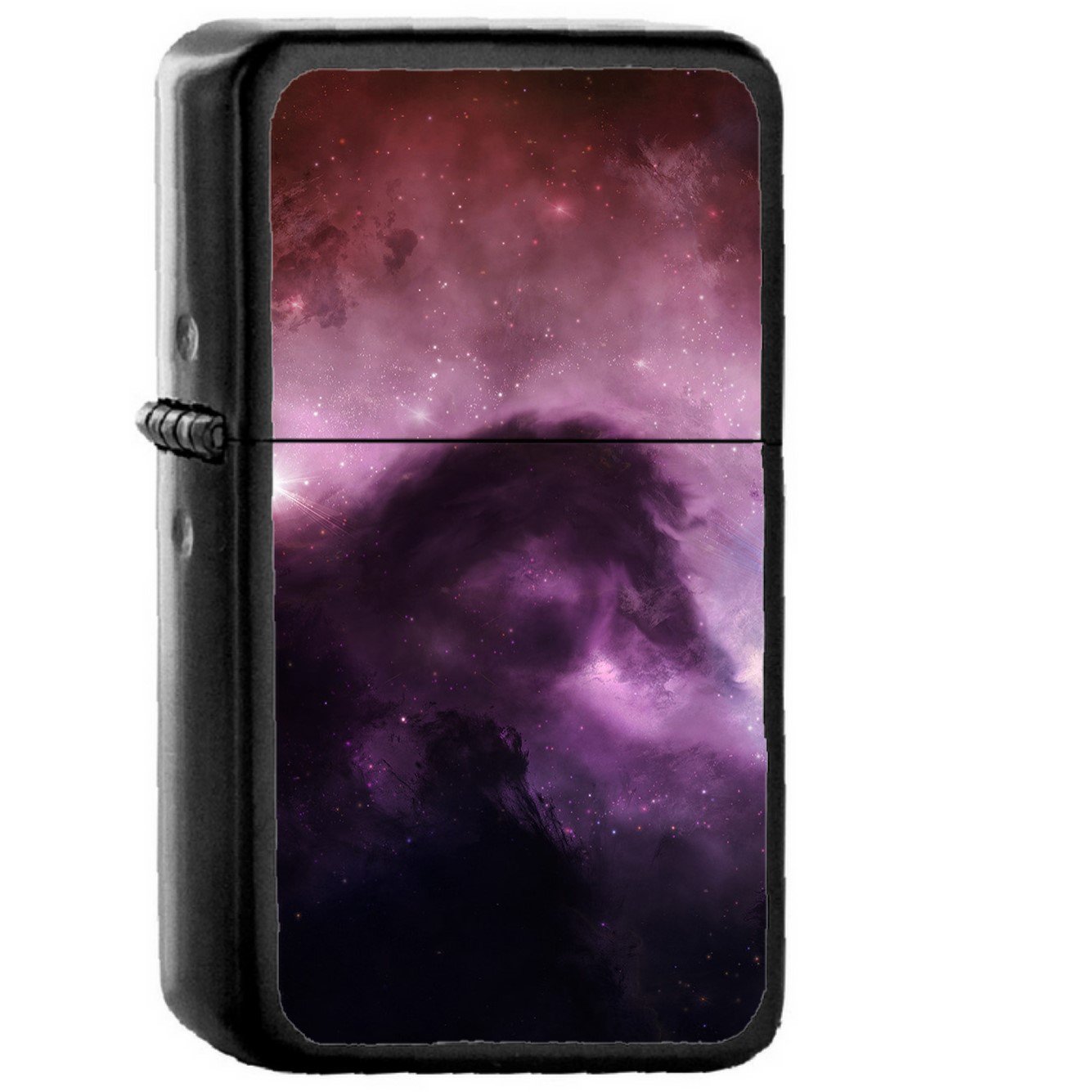 Illuminating Space Red Star Galaxy Art - Oil Windproof Black Lighters Briquet Encendedor