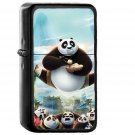 Kung fu Panda Art Illust Film Disney - Oil Windproof Black Lighters Briquet Encendedor