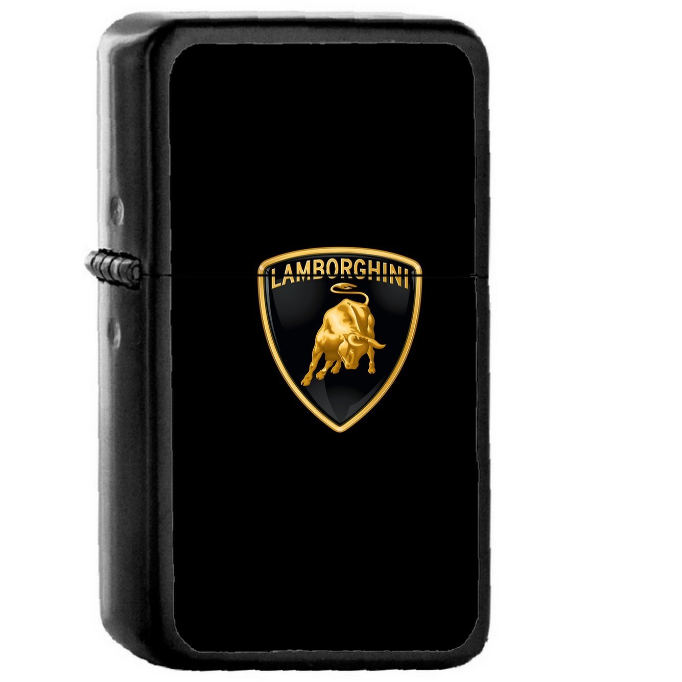 Lamborghini Logo Art Car Minimal Dark - Oil Windproof Black Lighters Briquet Encendedor