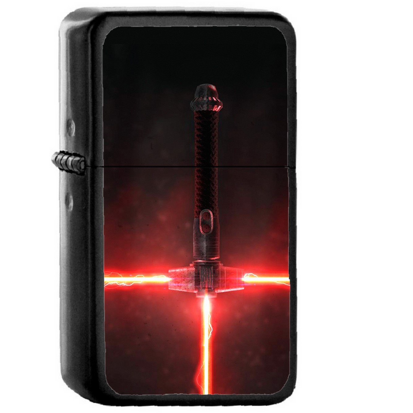 Lightsaber Red Star wars Art Film - Oil Windproof Black Lighters Briquet Encendedor