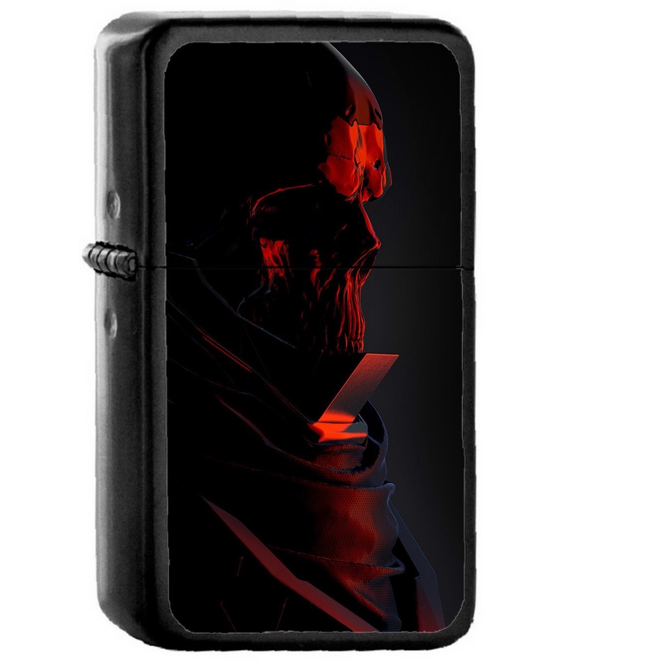 Mario Stabile Weird Red Dark Illustration Art Skull - Oil Windproof Black Lighters Briquet Encendedor
