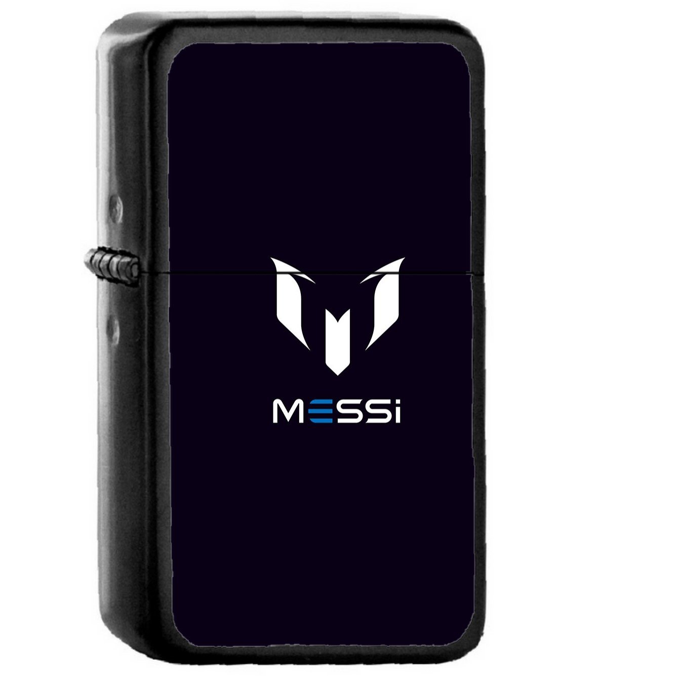 Messi Logo Art Minimal Dark - Oil Windproof Black Lighters Briquet Encendedor