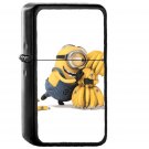 Minions Art Illust Film Cute Banana Yellow - Oil Windproof Black Lighters Briquet Encendedor